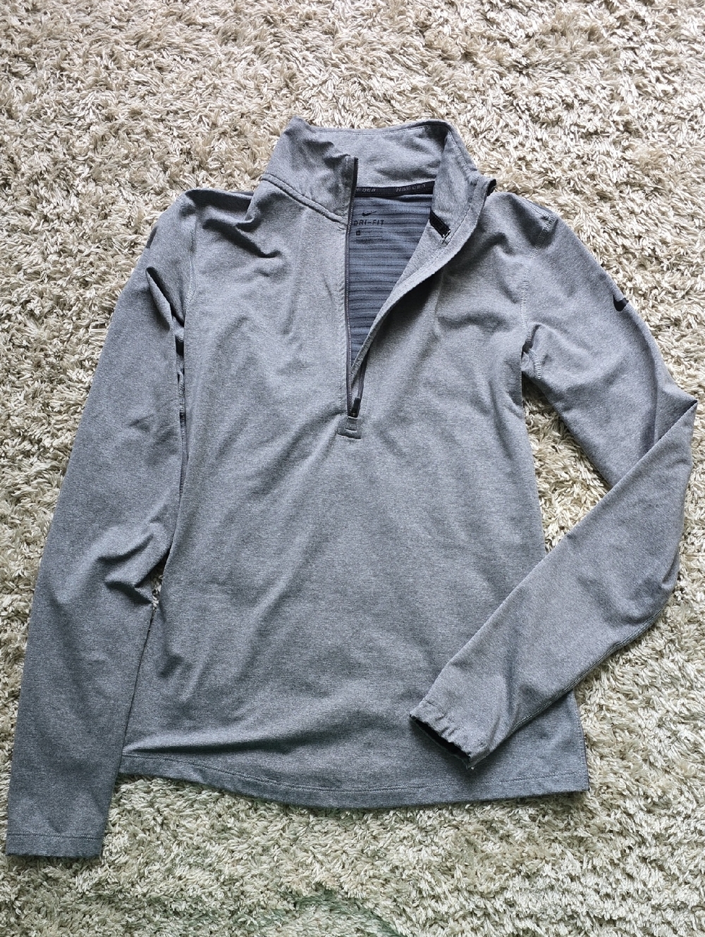Nike Women's Gray Half-Zip Pullover Top